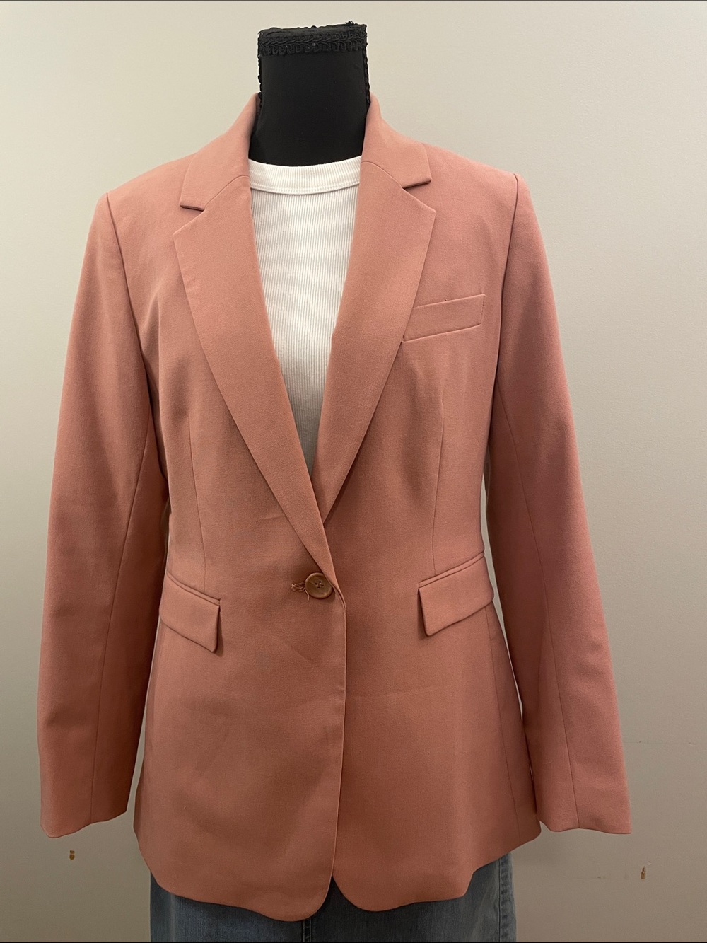 The Limited Single-Button Blazer Jacket - Dusty Rose